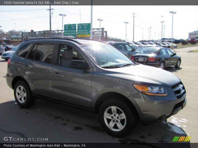 Steel Gray / Gray 2009 Hyundai Santa Fe GLS 4WD
