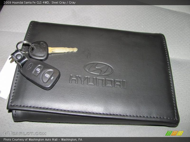 Steel Gray / Gray 2009 Hyundai Santa Fe GLS 4WD