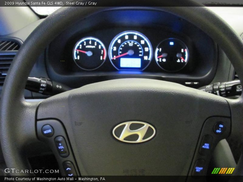 Steel Gray / Gray 2009 Hyundai Santa Fe GLS 4WD