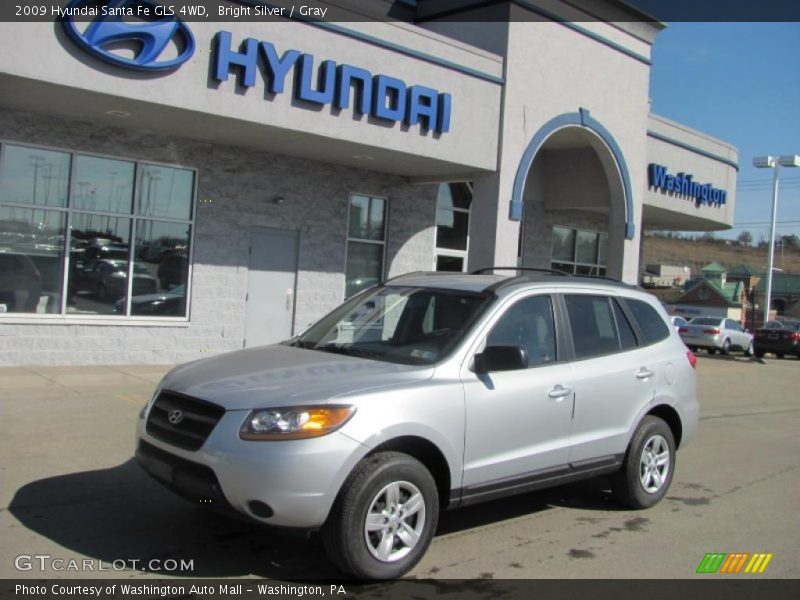 Bright Silver / Gray 2009 Hyundai Santa Fe GLS 4WD