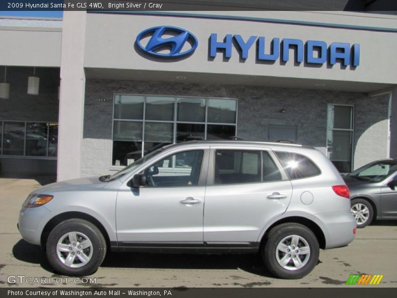 Bright Silver / Gray 2009 Hyundai Santa Fe GLS 4WD