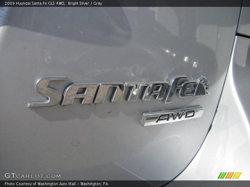 Bright Silver / Gray 2009 Hyundai Santa Fe GLS 4WD