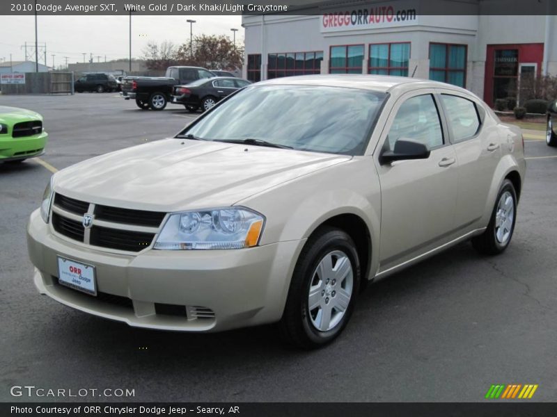 White Gold / Dark Khaki/Light Graystone 2010 Dodge Avenger SXT