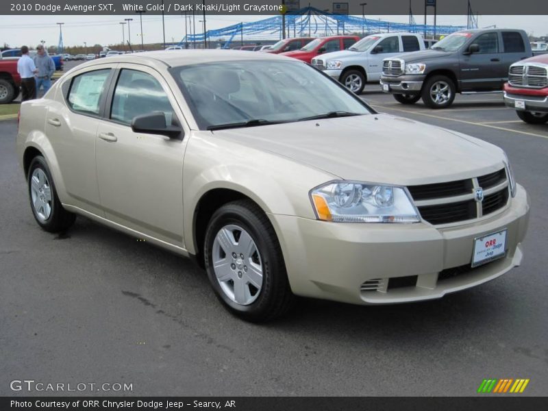 White Gold / Dark Khaki/Light Graystone 2010 Dodge Avenger SXT