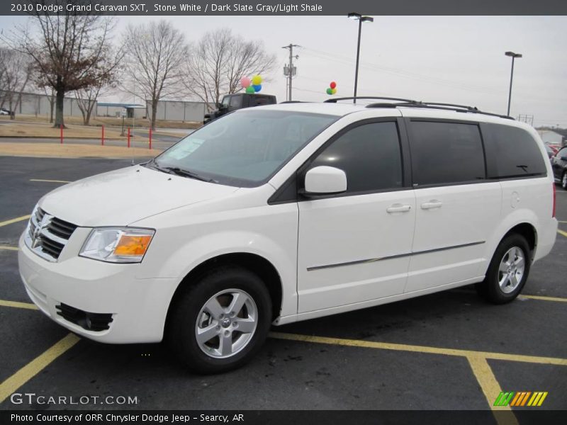 Stone White / Dark Slate Gray/Light Shale 2010 Dodge Grand Caravan SXT