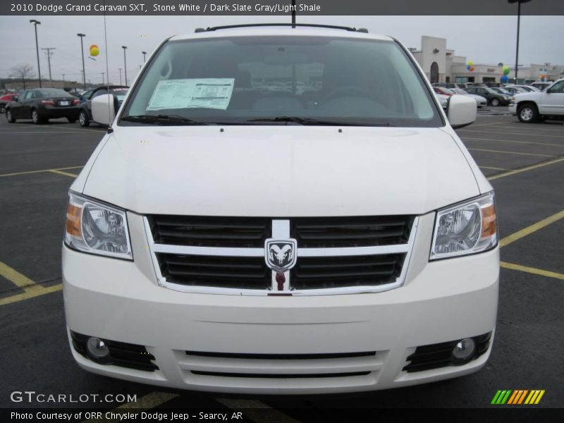 Stone White / Dark Slate Gray/Light Shale 2010 Dodge Grand Caravan SXT