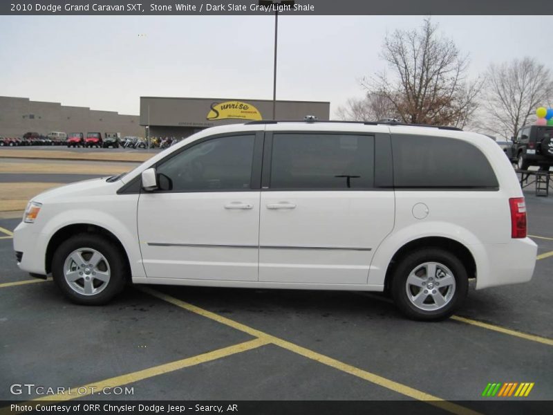 Stone White / Dark Slate Gray/Light Shale 2010 Dodge Grand Caravan SXT