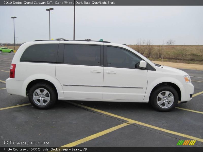 Stone White / Dark Slate Gray/Light Shale 2010 Dodge Grand Caravan SXT