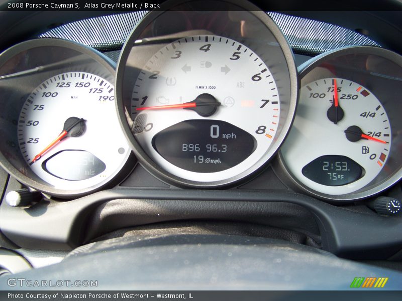 Atlas Grey Metallic / Black 2008 Porsche Cayman S