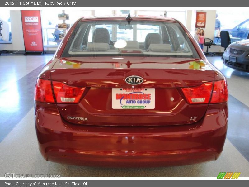 Ruby Red / Gray 2009 Kia Optima LX