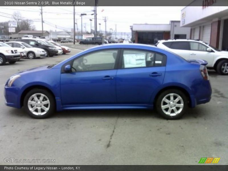 Blue Metallic / Beige 2010 Nissan Sentra 2.0 SR