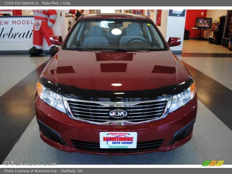 Ruby Red / Gray 2009 Kia Optima LX