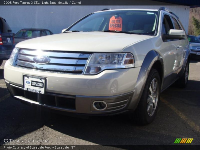 Light Sage Metallic / Camel 2008 Ford Taurus X SEL