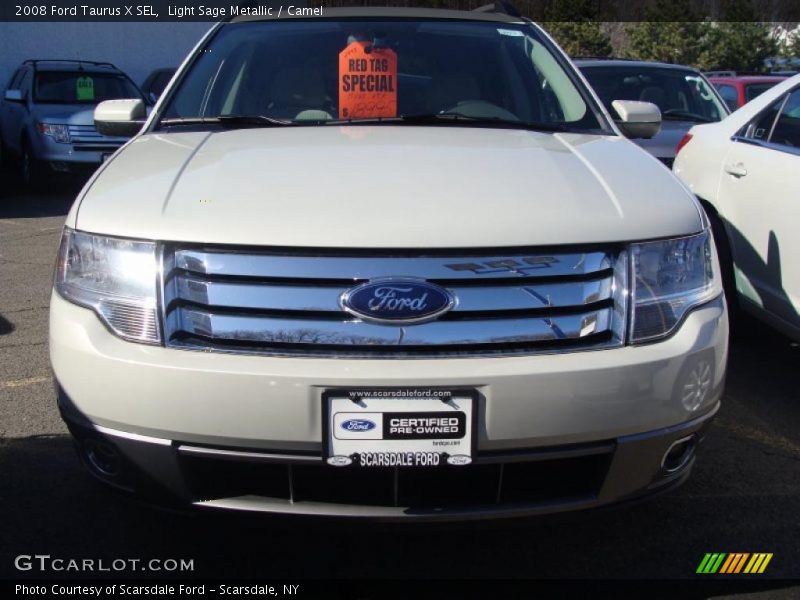 Light Sage Metallic / Camel 2008 Ford Taurus X SEL