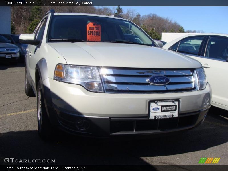 Light Sage Metallic / Camel 2008 Ford Taurus X SEL