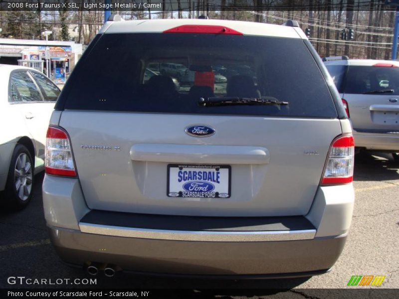 Light Sage Metallic / Camel 2008 Ford Taurus X SEL