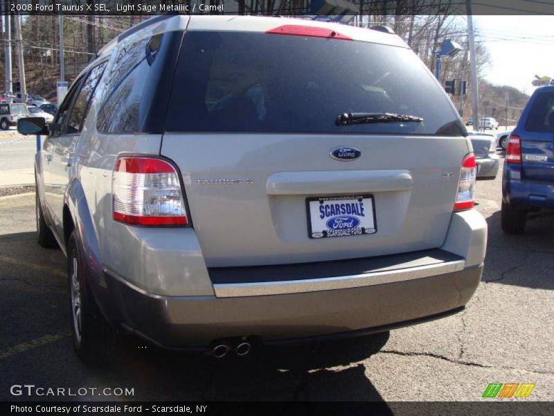 Light Sage Metallic / Camel 2008 Ford Taurus X SEL