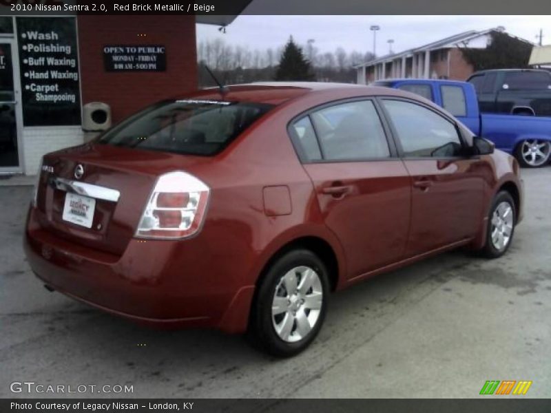 Red Brick Metallic / Beige 2010 Nissan Sentra 2.0