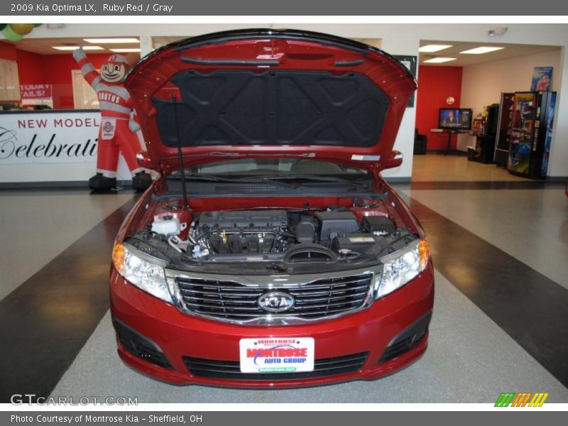 Ruby Red / Gray 2009 Kia Optima LX