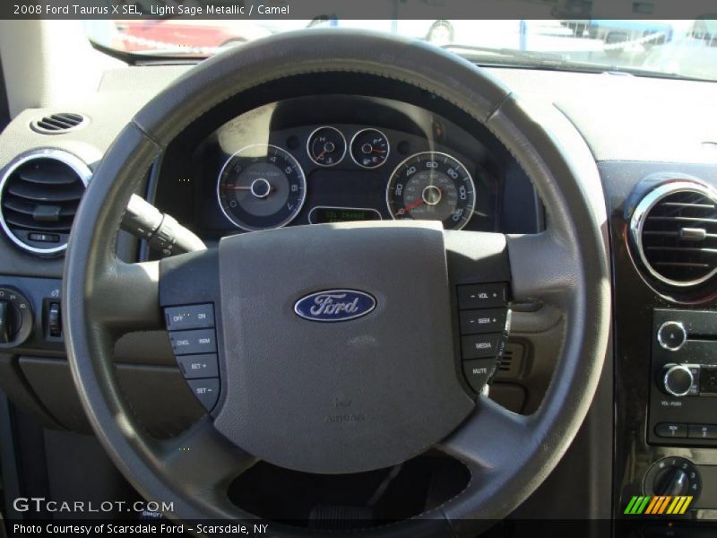 Light Sage Metallic / Camel 2008 Ford Taurus X SEL
