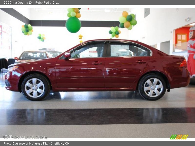 Ruby Red / Gray 2009 Kia Optima LX