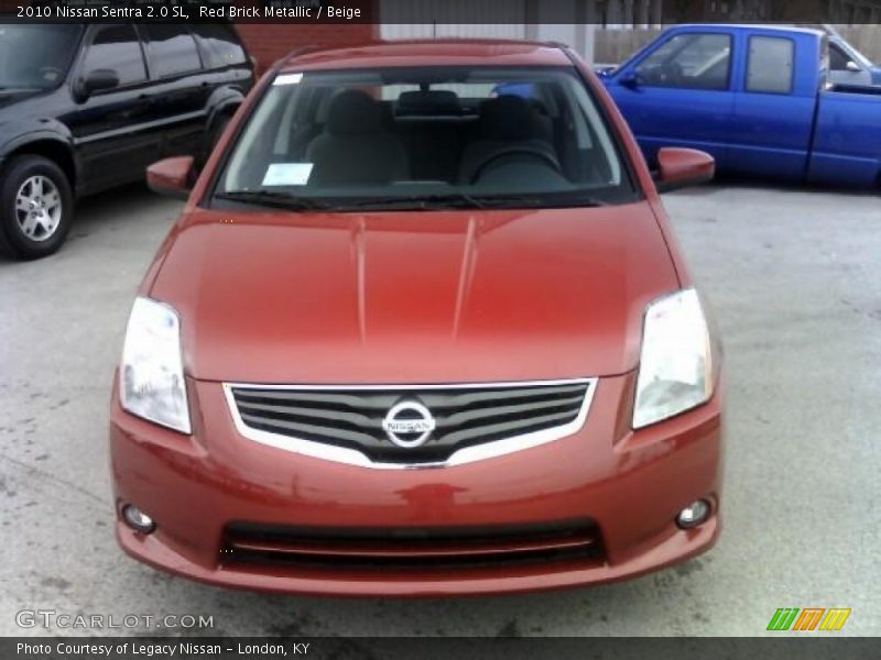 Red Brick Metallic / Beige 2010 Nissan Sentra 2.0 SL