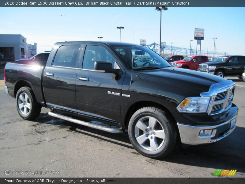 Brilliant Black Crystal Pearl / Dark Slate/Medium Graystone 2010 Dodge Ram 1500 Big Horn Crew Cab