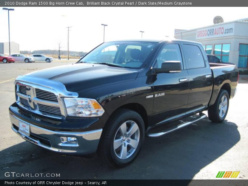Brilliant Black Crystal Pearl / Dark Slate/Medium Graystone 2010 Dodge Ram 1500 Big Horn Crew Cab