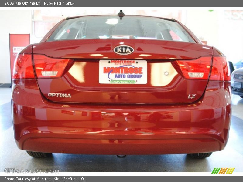 Ruby Red / Gray 2009 Kia Optima LX