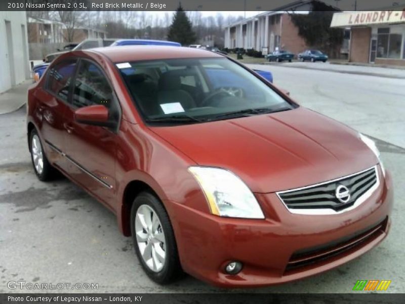Red Brick Metallic / Beige 2010 Nissan Sentra 2.0 SL