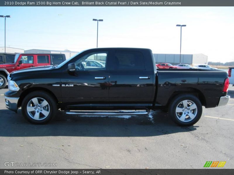 Brilliant Black Crystal Pearl / Dark Slate/Medium Graystone 2010 Dodge Ram 1500 Big Horn Crew Cab