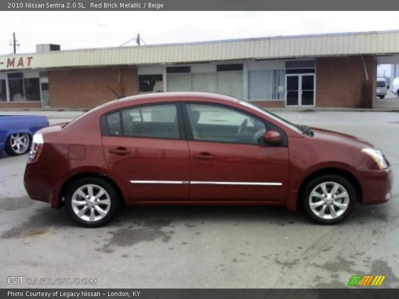 Red Brick Metallic / Beige 2010 Nissan Sentra 2.0 SL