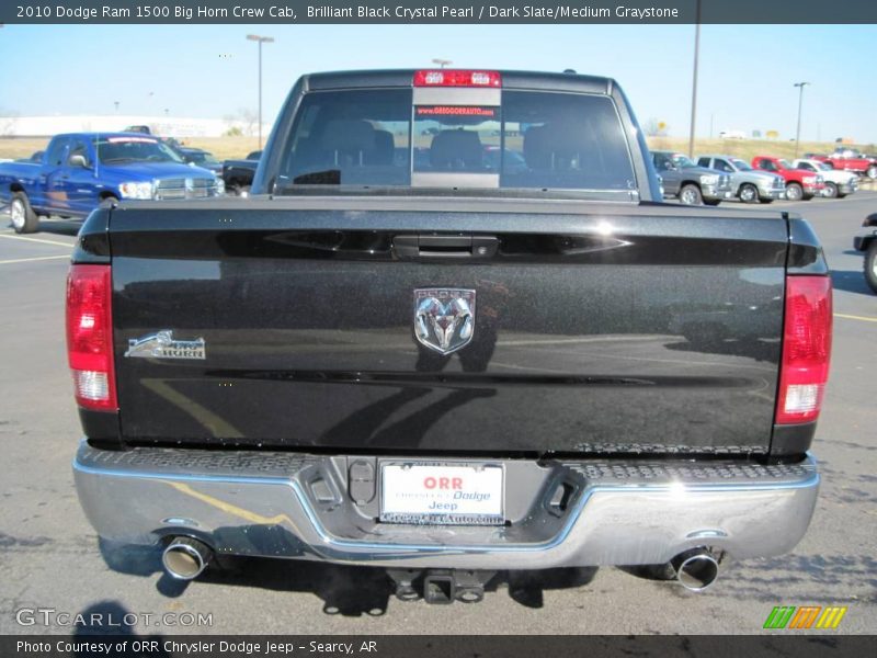 Brilliant Black Crystal Pearl / Dark Slate/Medium Graystone 2010 Dodge Ram 1500 Big Horn Crew Cab