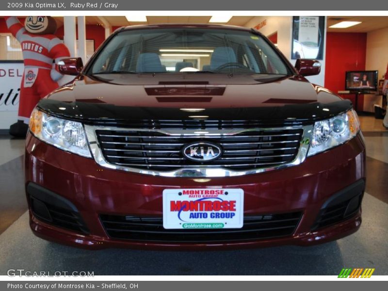 Ruby Red / Gray 2009 Kia Optima LX