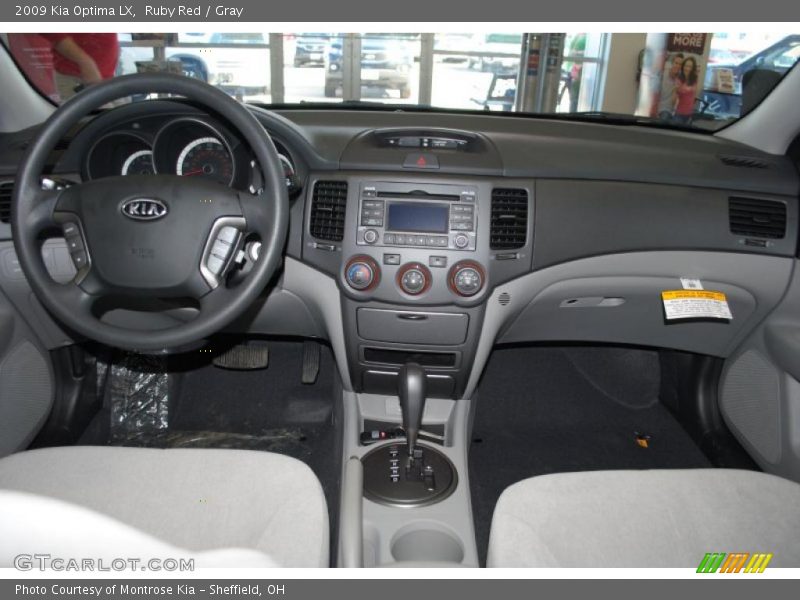 Ruby Red / Gray 2009 Kia Optima LX