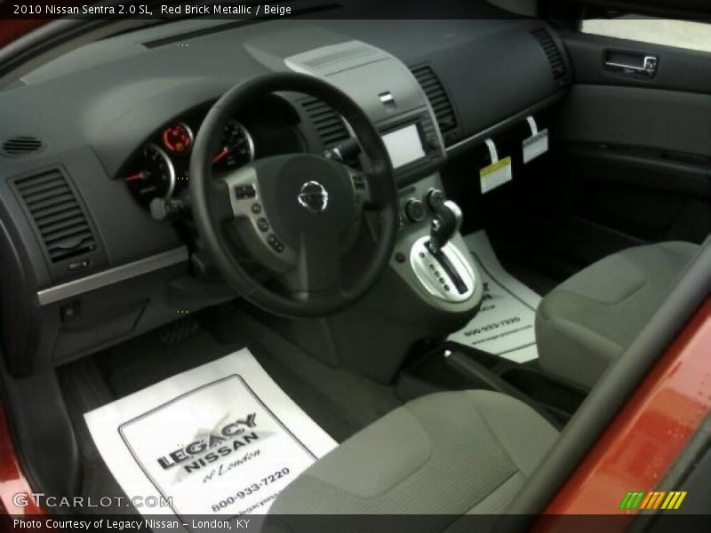 Red Brick Metallic / Beige 2010 Nissan Sentra 2.0 SL