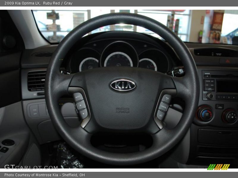 Ruby Red / Gray 2009 Kia Optima LX