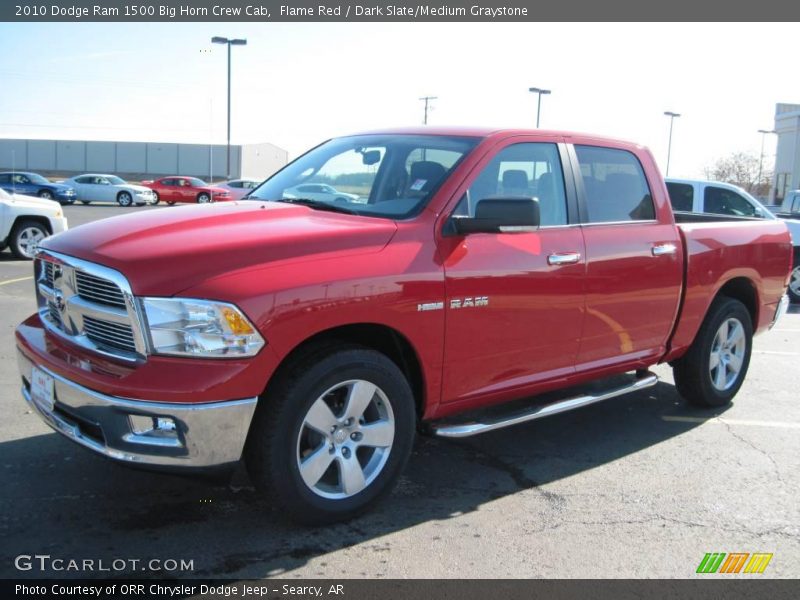 Flame Red / Dark Slate/Medium Graystone 2010 Dodge Ram 1500 Big Horn Crew Cab
