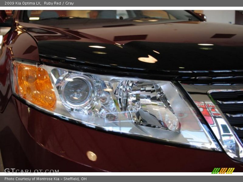 Ruby Red / Gray 2009 Kia Optima LX