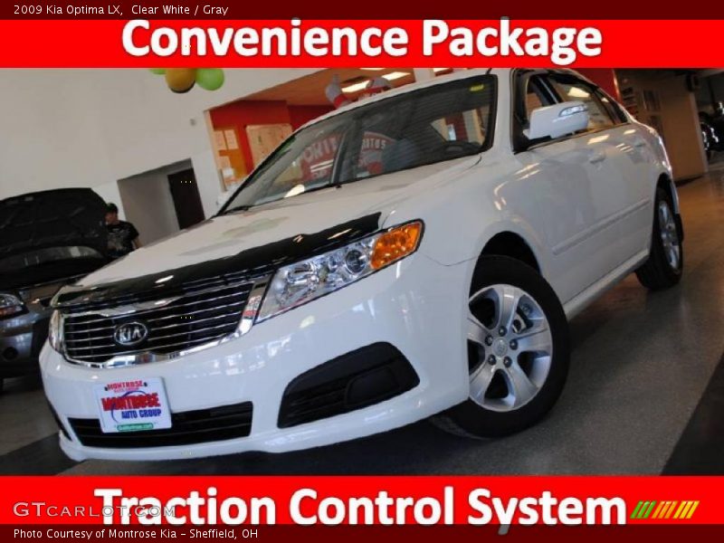 Clear White / Gray 2009 Kia Optima LX