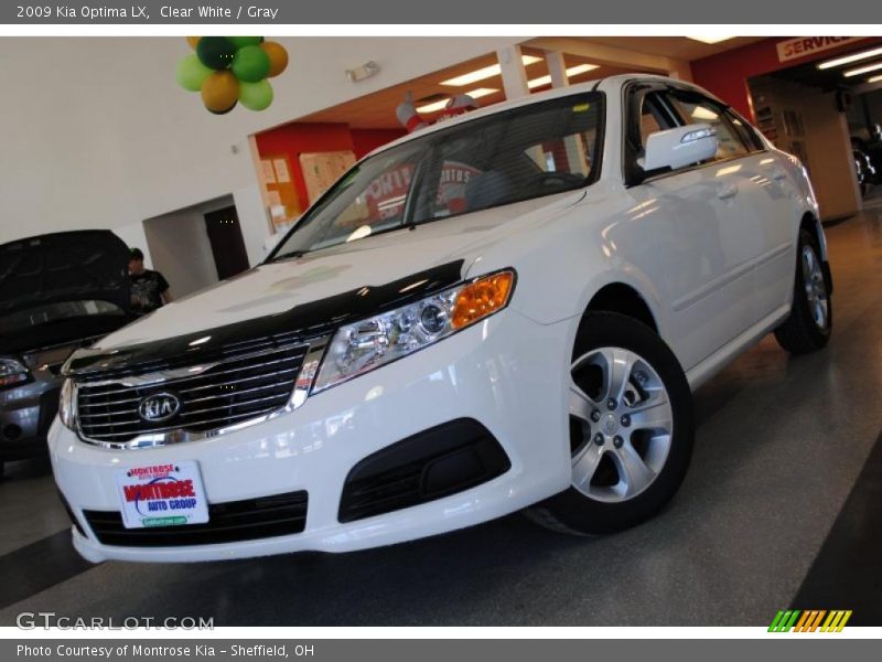 Clear White / Gray 2009 Kia Optima LX