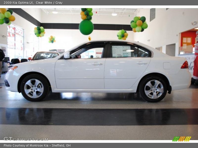 Clear White / Gray 2009 Kia Optima LX