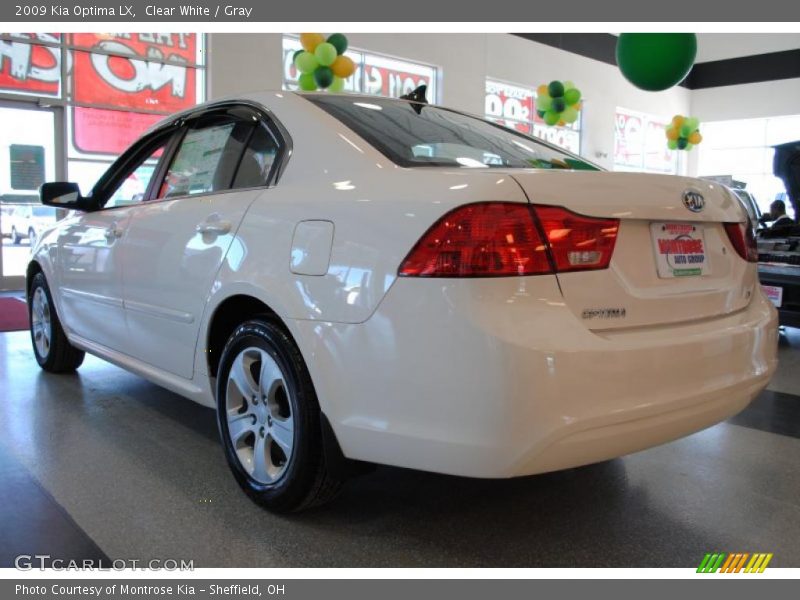 Clear White / Gray 2009 Kia Optima LX