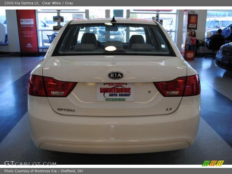 Clear White / Gray 2009 Kia Optima LX