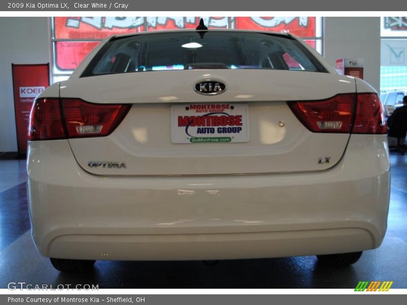Clear White / Gray 2009 Kia Optima LX