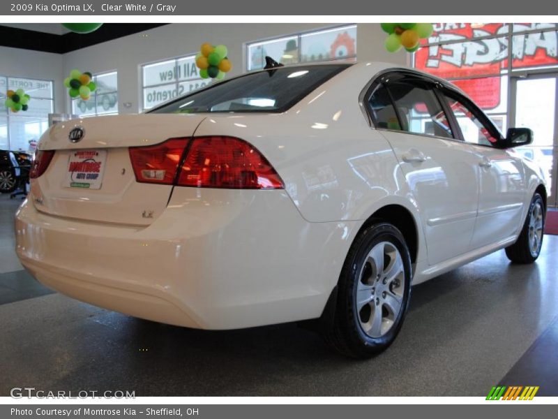 Clear White / Gray 2009 Kia Optima LX