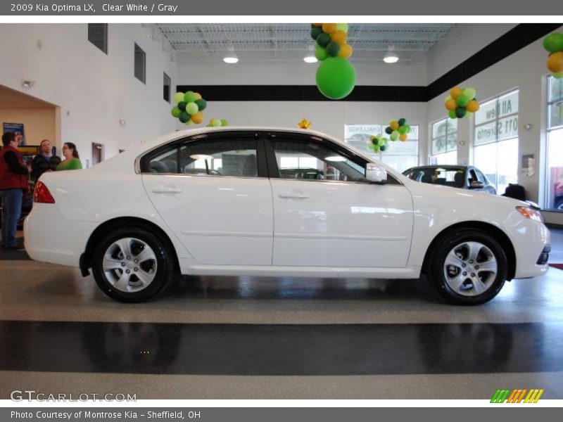 Clear White / Gray 2009 Kia Optima LX
