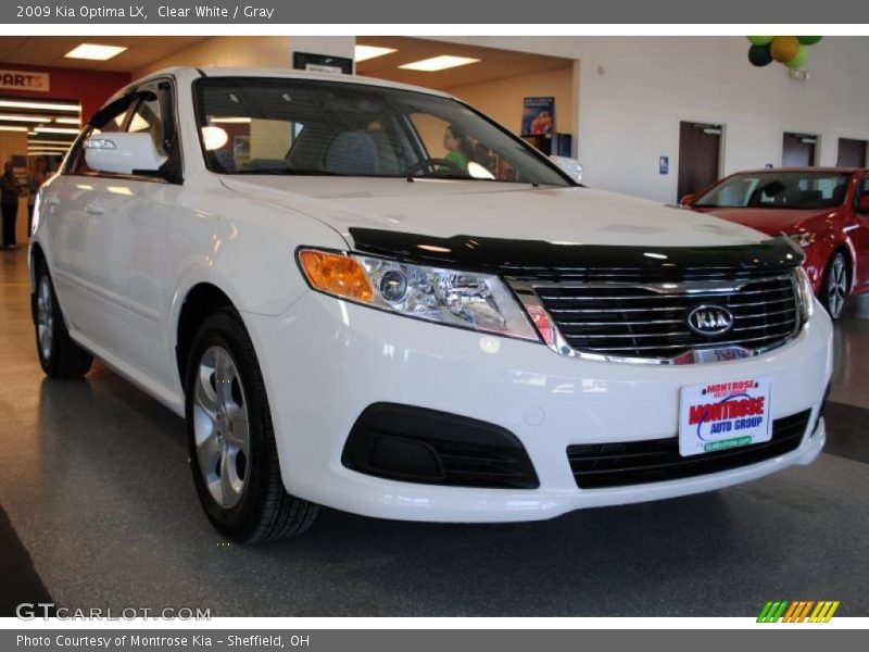 Clear White / Gray 2009 Kia Optima LX