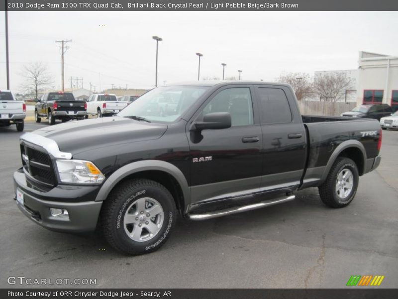Brilliant Black Crystal Pearl / Light Pebble Beige/Bark Brown 2010 Dodge Ram 1500 TRX Quad Cab