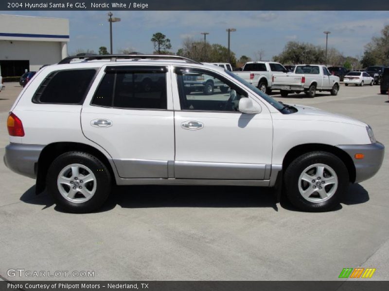 Nordic White / Beige 2004 Hyundai Santa Fe GLS